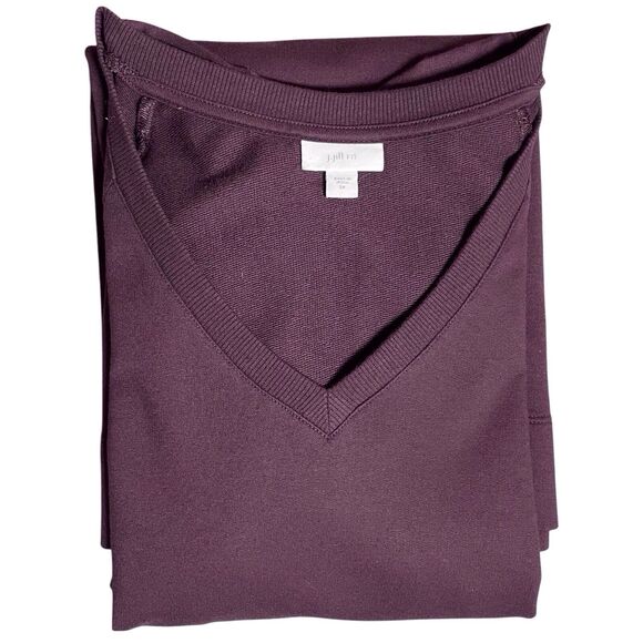 J.Jill Fit French Terry Embroidered Shift Dress Size 2X Long Sleeve Purple EUC - Picture 16 of 16